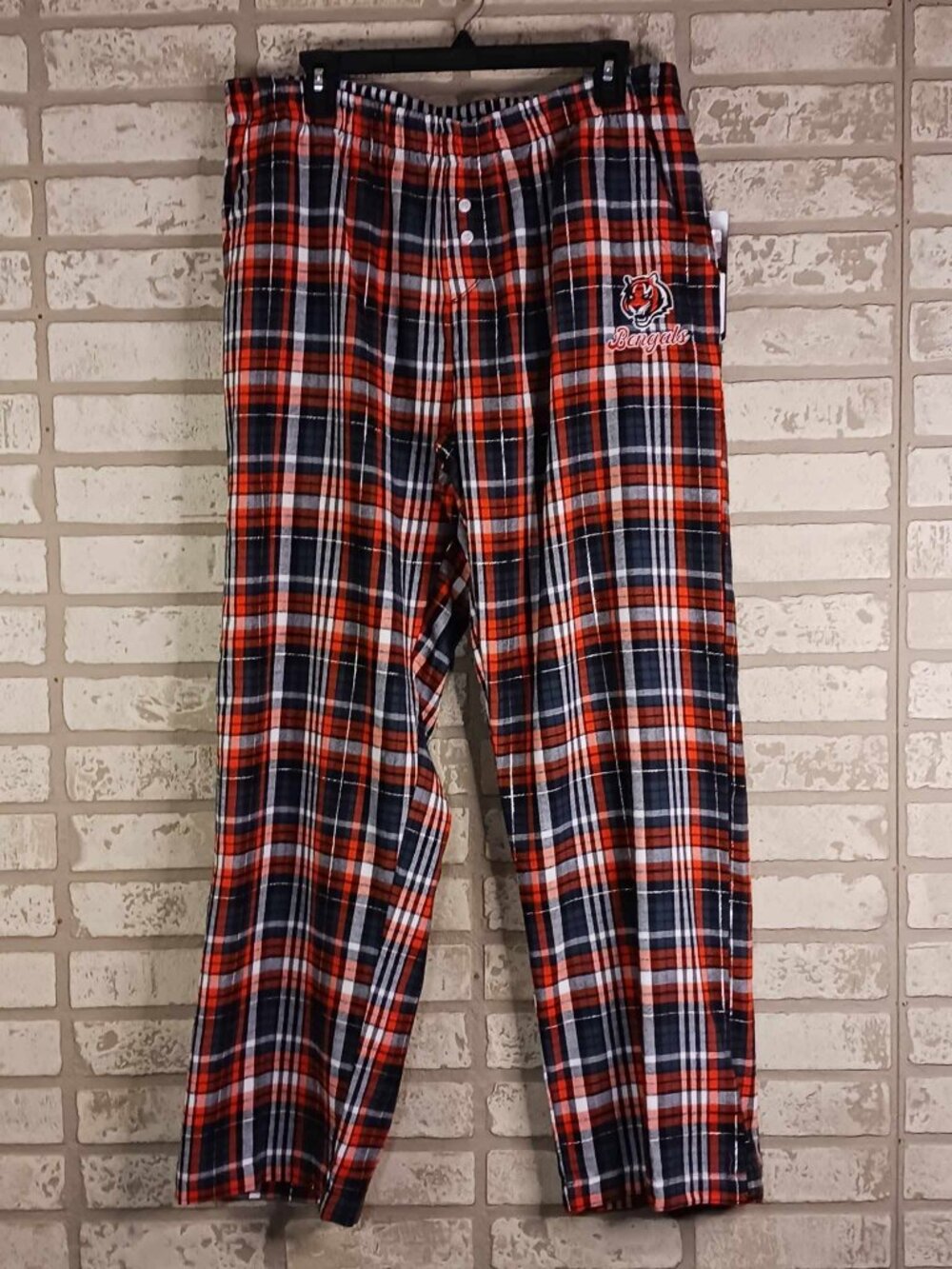 Cincinnati Bengals Womens XL Pajama Pants Orange Flannel Sleepwear Bottom NFL